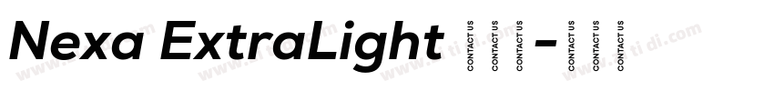 Nexa ExtraLight 超亮体字体转换
